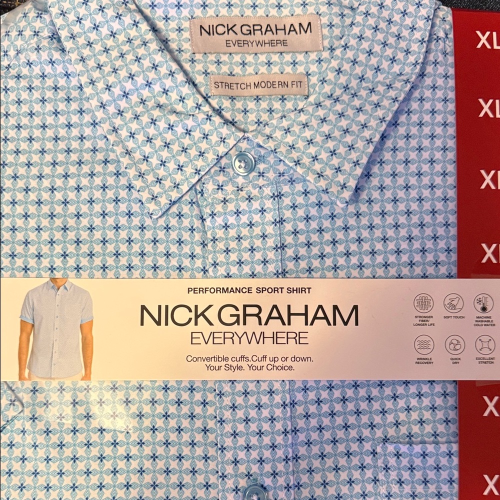 Blue Patterned Men's Shirt